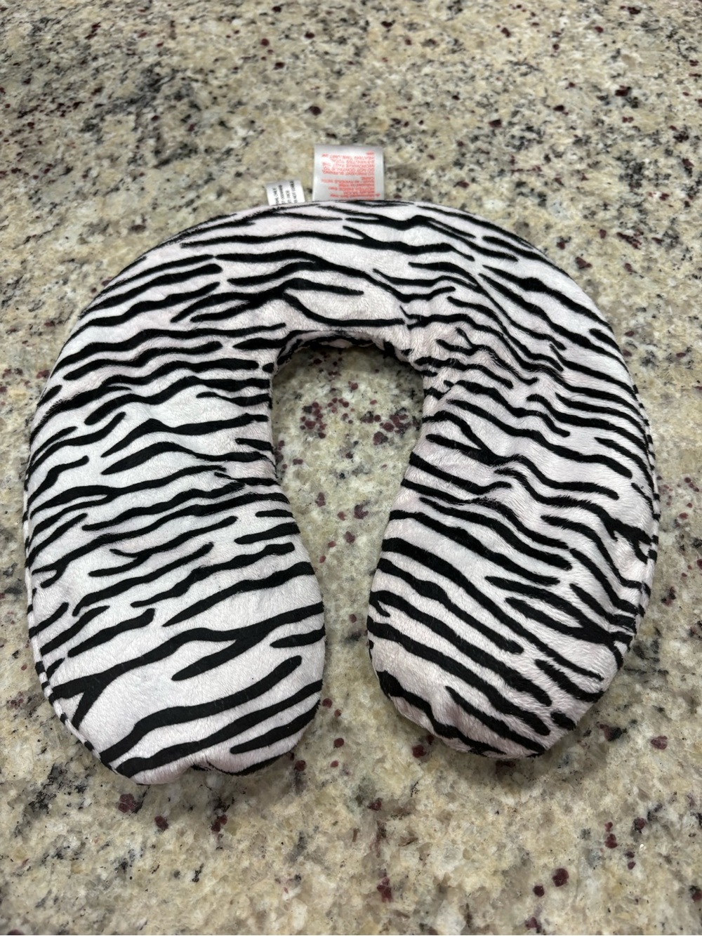 Swissco black and white zebra print neck pillow NWOT warming & cooling Scented